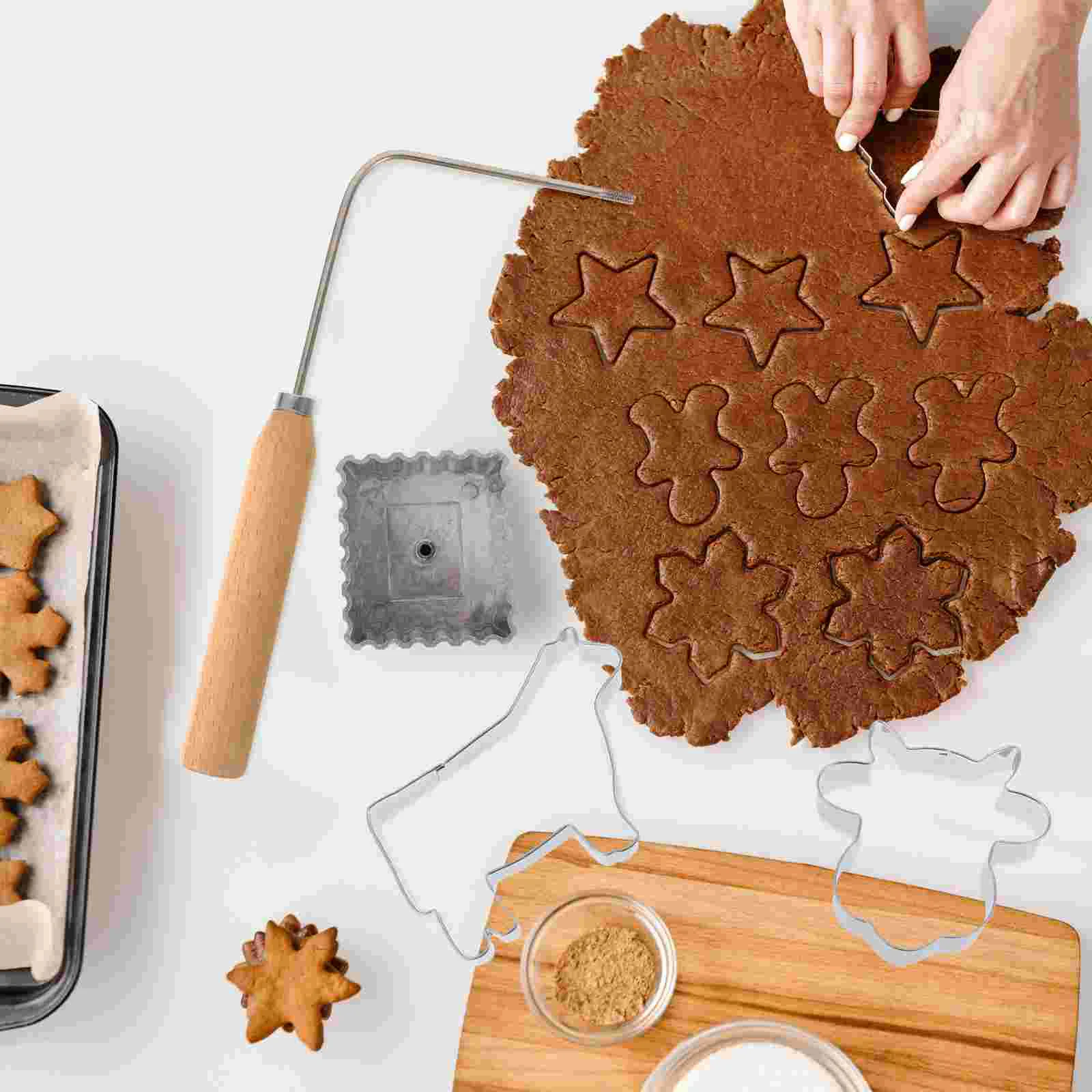 

4Pcs Kitchen Cookie Making Molds Cookie Cutter Stainless Steel Biscuits Molds