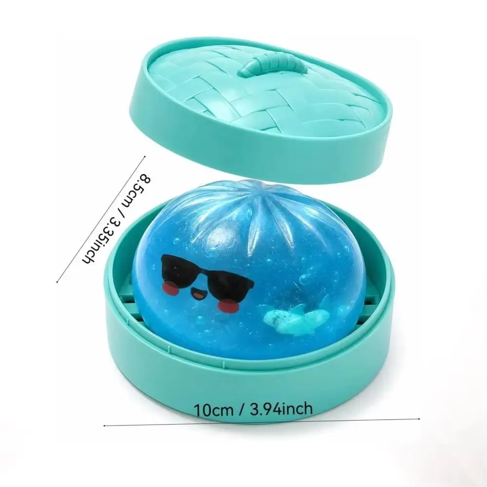 Мягкие сжимаемые игрушки-антистресс Slow Resilience Glitter Shark Dumplings Squishy Fidget Squeeze в форме пельменей с пароваркой для сжимания (art.: 3920dbe045897) - 3920dbe045897