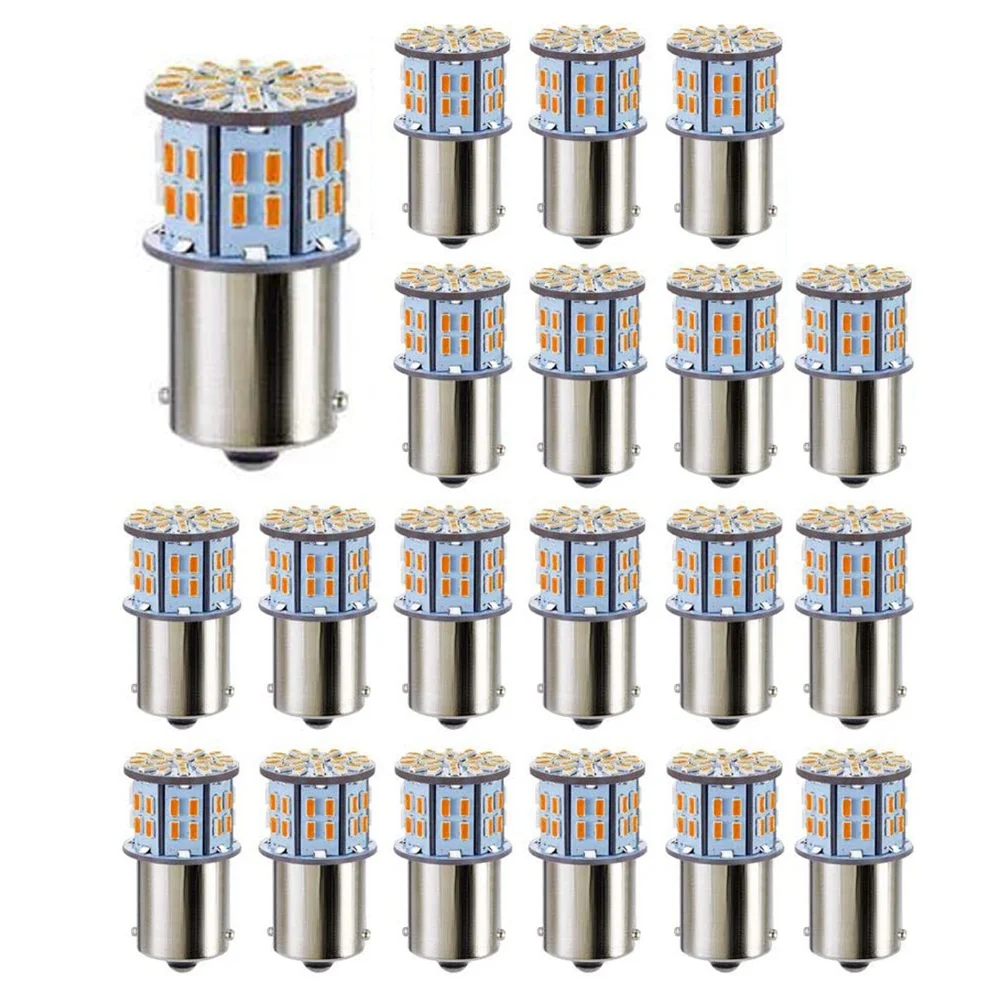 

Фонарики головного света 20X Для суперъярких 3014 50-SMD, Теплый Белый 1156 1141 1003 BA15S, лампы для кемпера, прицепа, морской катера