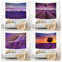 purple lavender colorful flower plant printed large wall tapestry hanging tarot hippie wall rugs dorm japanese tapestry