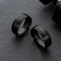 stainless steel ring black mens trend jewelry high quality fashion business ring european and american niche design accessories