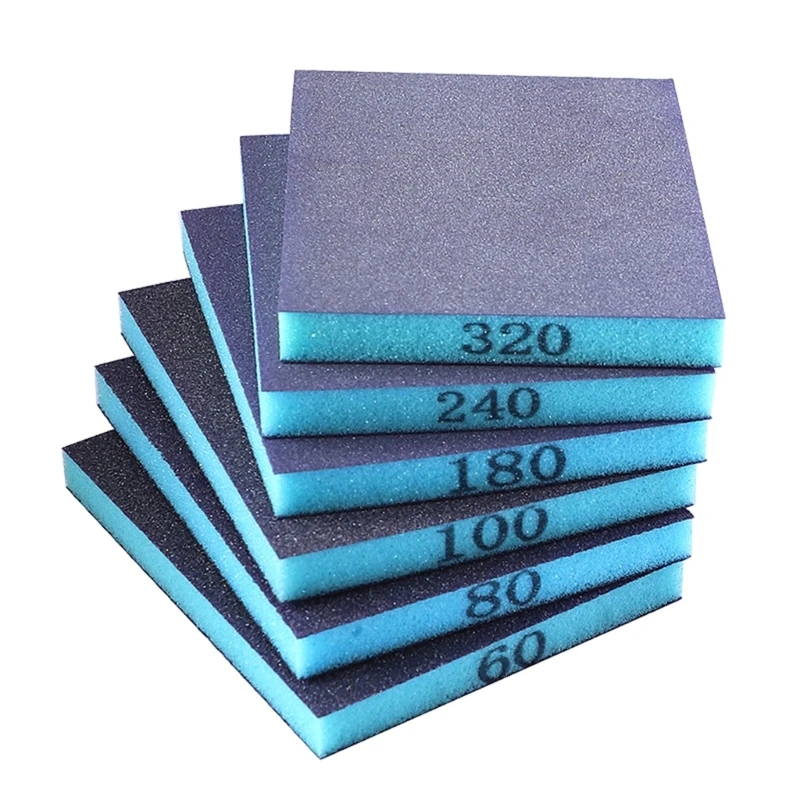 

6pcs Polishing Sanding Sponge Block Pad Sandpaper Assorted Grit Abrasive Tool High-density Durable Sanding Sponge Drop Shipping