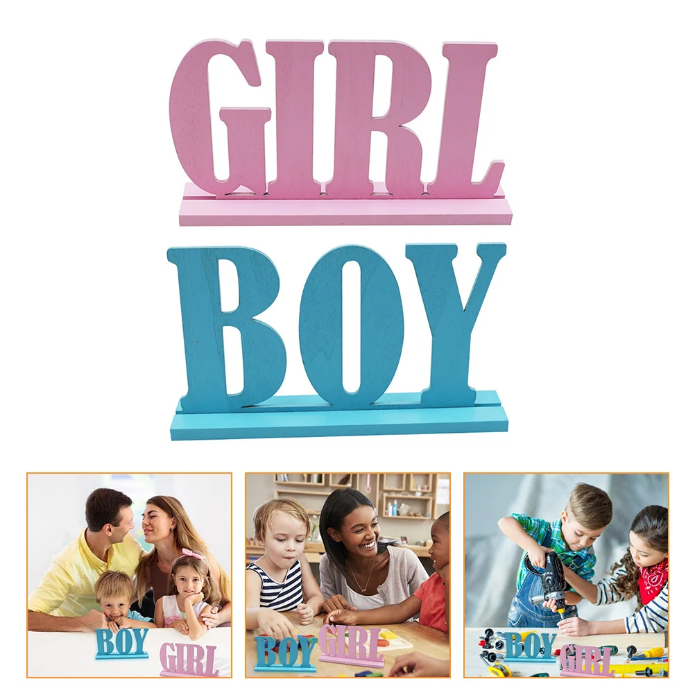 2 шт. деревянные украшения для детского душа вечеринки с раскрыванием пола