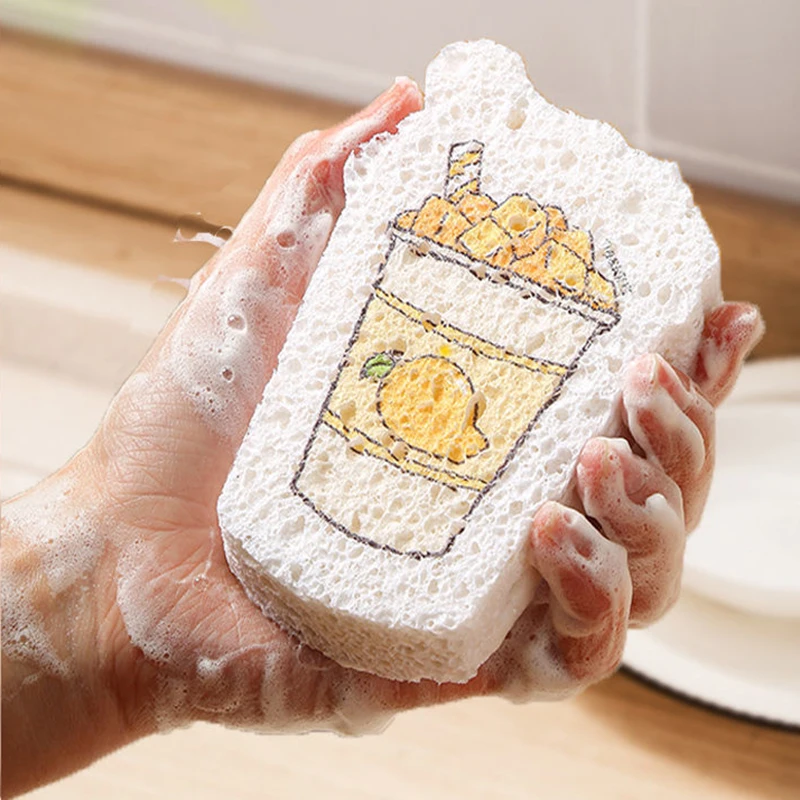 

Мультяшная губка для мытья посуды, очиститель для кухни, милые мелкие предметы, домашние чистящие щетки для уборки дома, посуда, горшок, погл...