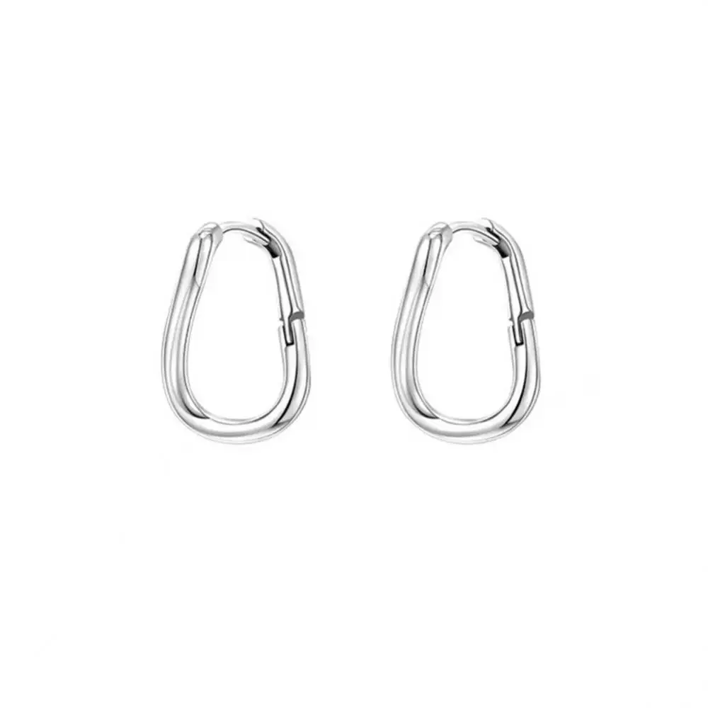 

Модные серьги-кольца, металлические корейские винтажные изысканные геометрические серьги-кольца из стерлингового серебра 925 пробы, женские трендовые украшения