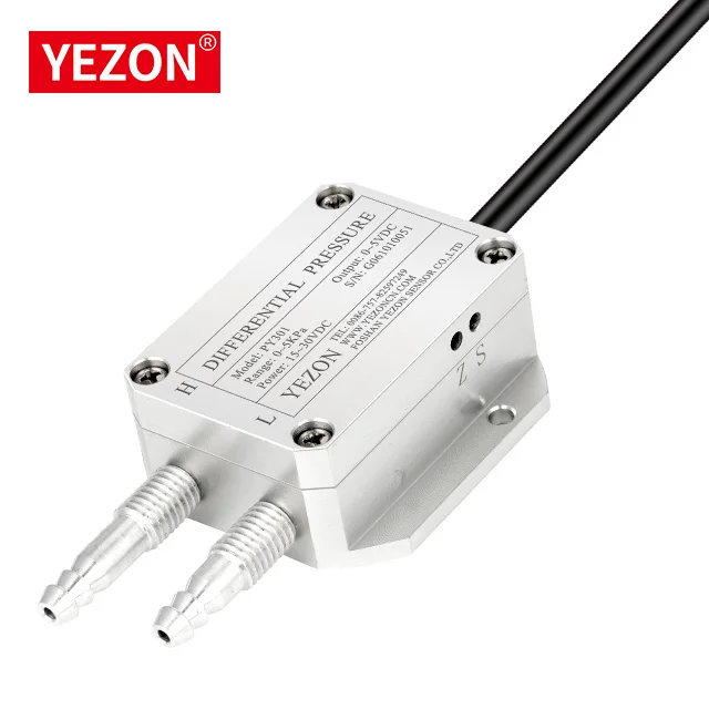 

Yezon PY301 Differential Pressure sensor 4-20ma 0-5VDC RS485 Duct Gas Differential Pressure transducer Transmitter