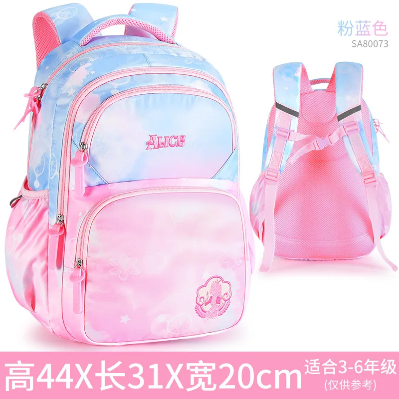 2022 New Disney Night Sky Pattern Girl's Schoolbag, lightweight, comfortable and breathable Disney children's backpack