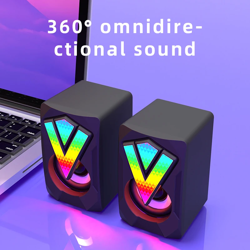 USB Wired Computer Speakers 3D Stereo Sound Surround Box Speaker For PC Laptop Powerful Subwoofer Multimedia Loudspeakers |
