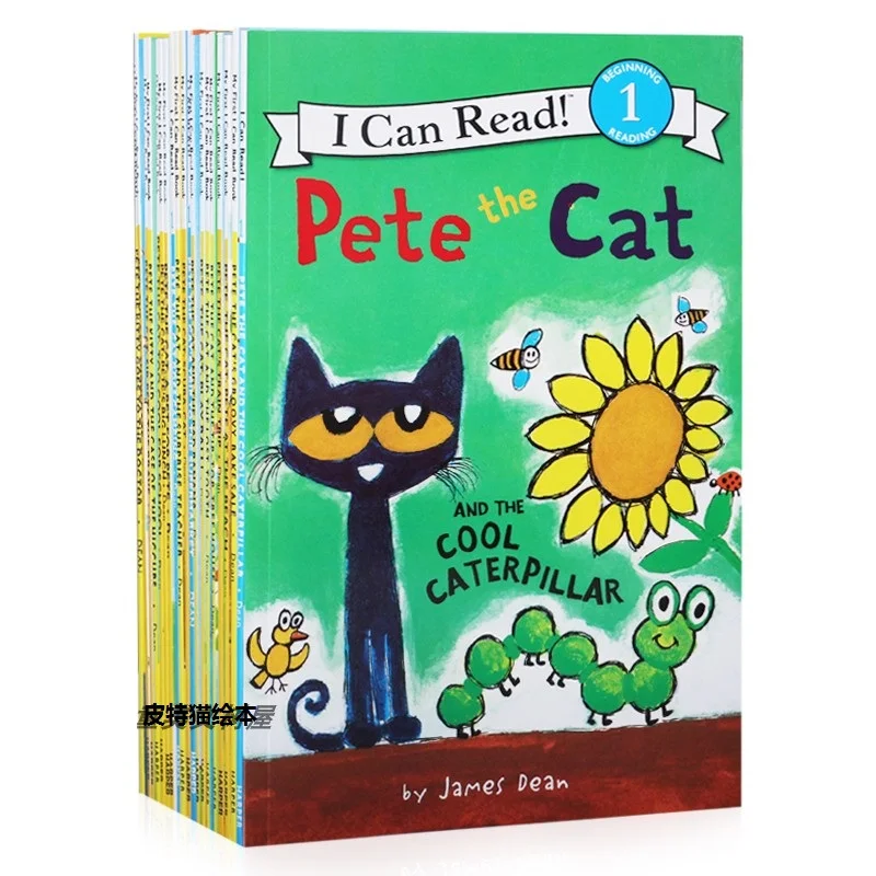 

19 книг первый я могу читать Пете кот дети классические книги рассказов для детей Раннее Обучение английские короткие истории книга для чтен...