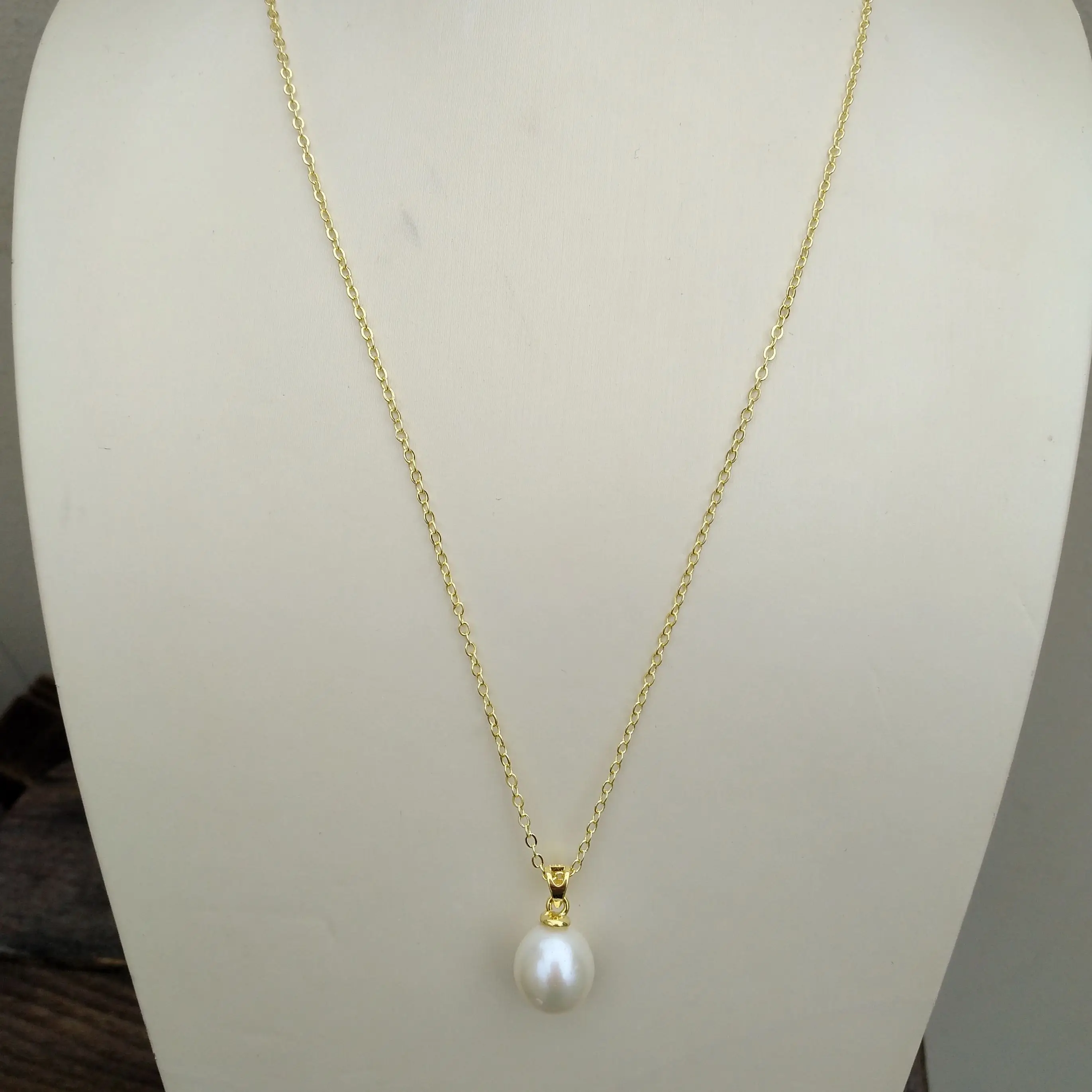 

Classic Genuine AAA+ 10x12mm South Sea White Pearl Pendant Necklace 14k Gold Filled At Engagement Free Shipping