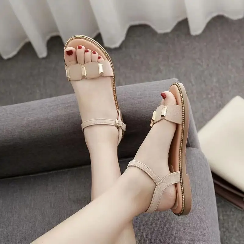 Flat Bottom 2023 New Students Sandals Simple Women Shoes