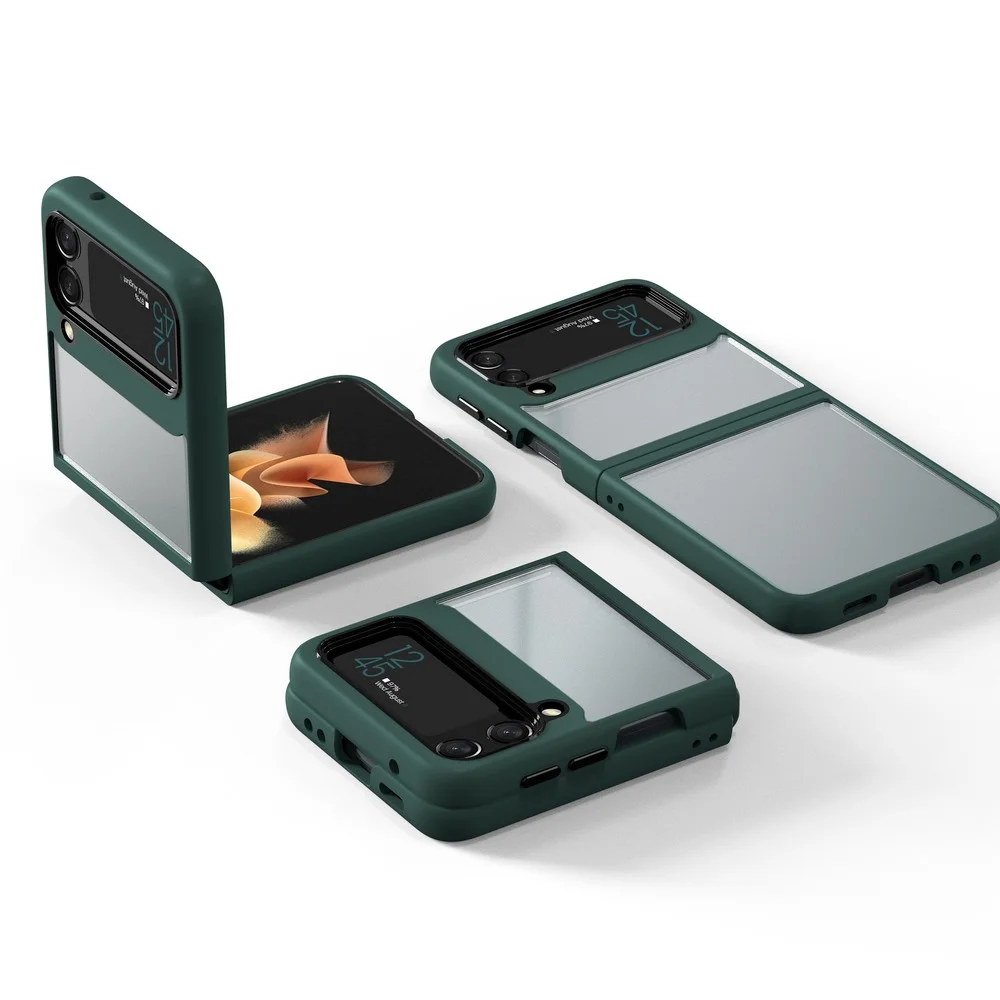 

Матовый чехол для Samsung Z Flip 3, Силиконовый противоударный чехол с 4 углами, Ультратонкий защитный чехол для Galaxy Z Flip 3, чехол