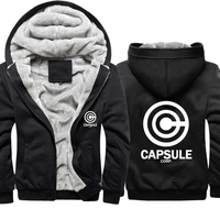 winter anime z capsule corp hoodies men camouflage sweatshirts warm thicken fleece coat jacket hoody