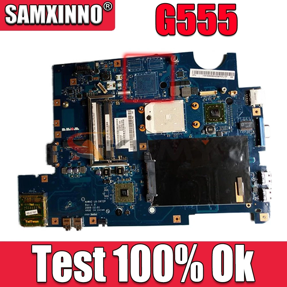 

Материнская плата Akemy для ноутбука Lenovo G555, с двумя резьбами, 11S69039841, разъем 69039841, S1, DDR2, бесплатный ЦП