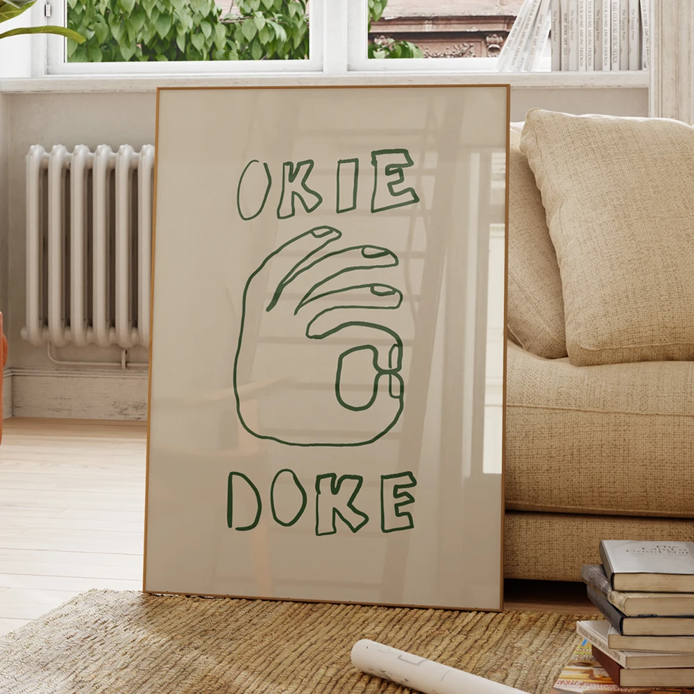 Современные Синие Типографические Цитаты Настенное Искусство Середины Века