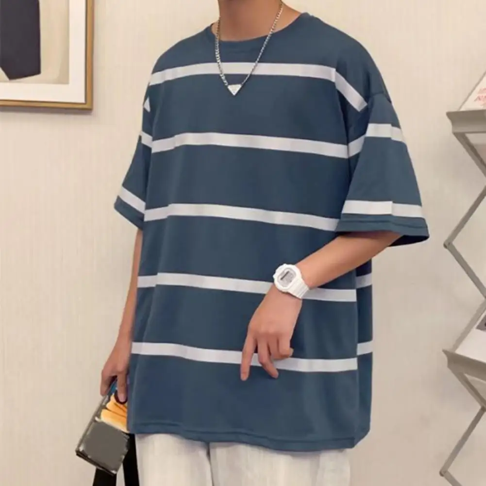 

Футболка в полоску, в стиле ретро, свободного покроя