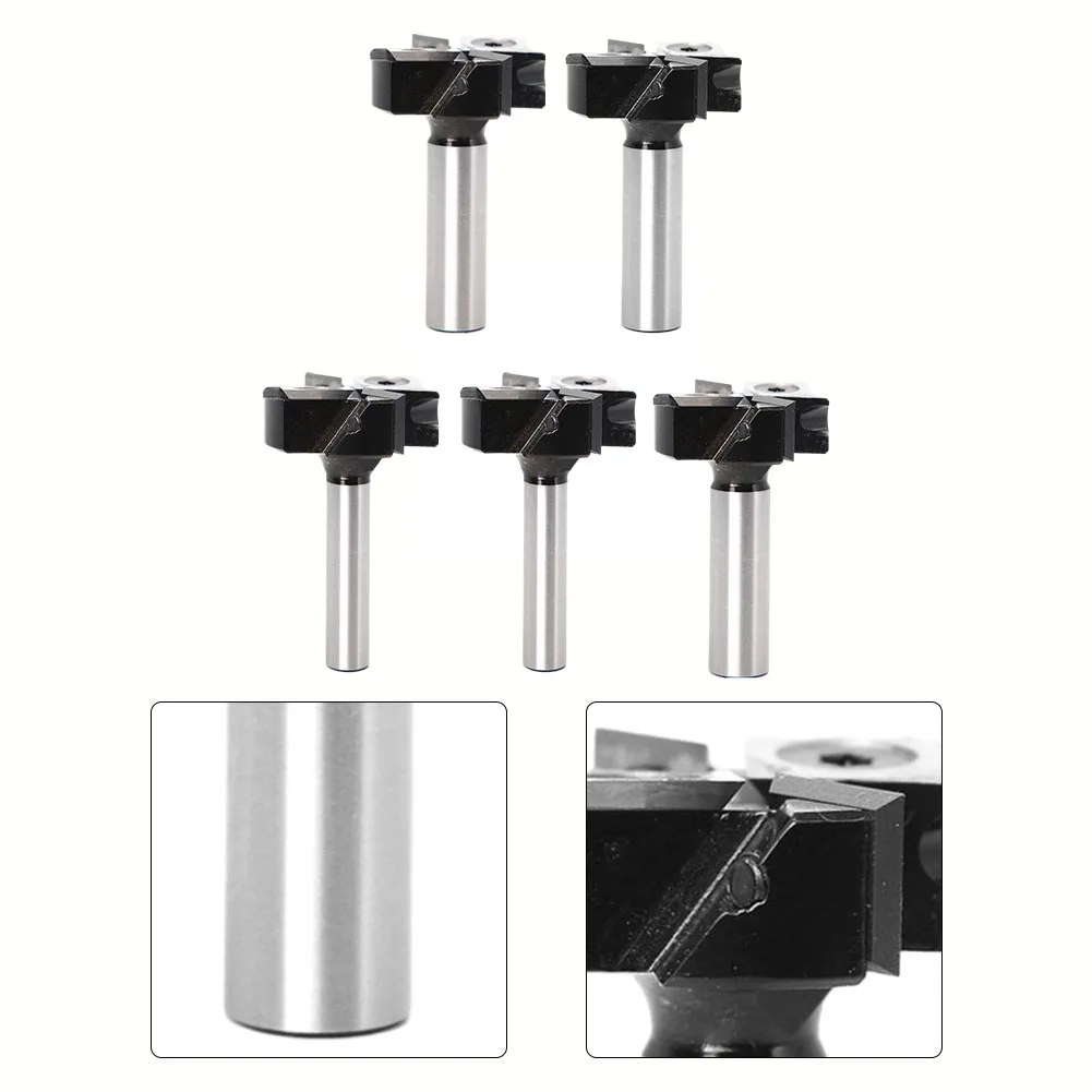 

2-Flute Wood Planer Bit 38.1mm Cutting Diameter 6/8/12mm Shank Spoilboard Surfacing Router Bit Insert Carbide Slab Power Tool