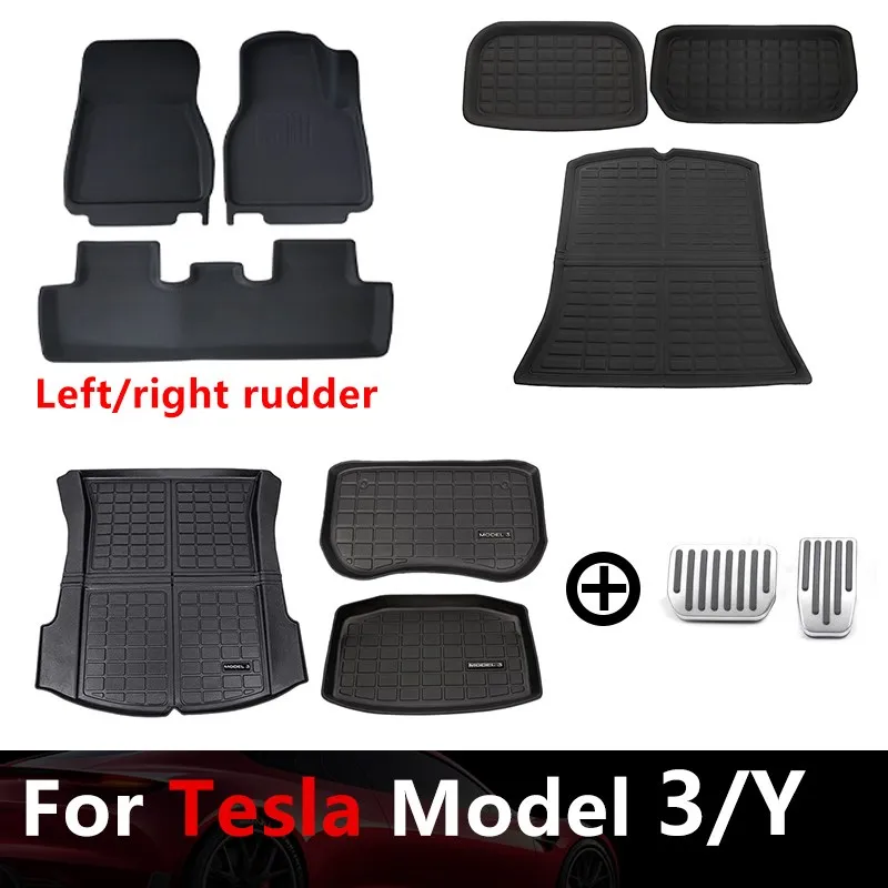 

For Tesla Model 3 Y Car Front Rear Trunk Mat Bottom mat Four Seasons Environmental Protection Foot Mat Floor Mat Auto Parts Kit