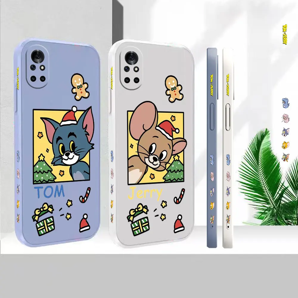 

Liquid Silicone For Huawei Nova 10 10SE 9SE 8 8SE 7 7SE 6 6SE 5 5I 4 3 3I 2S 2 Pro Plus 5G Cover Anime Tom And Jerry Case Funda