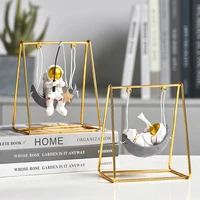 nordic swing astronaut figurines miniature modern home decoration desk accessories bedroom decor living room ornaments gift