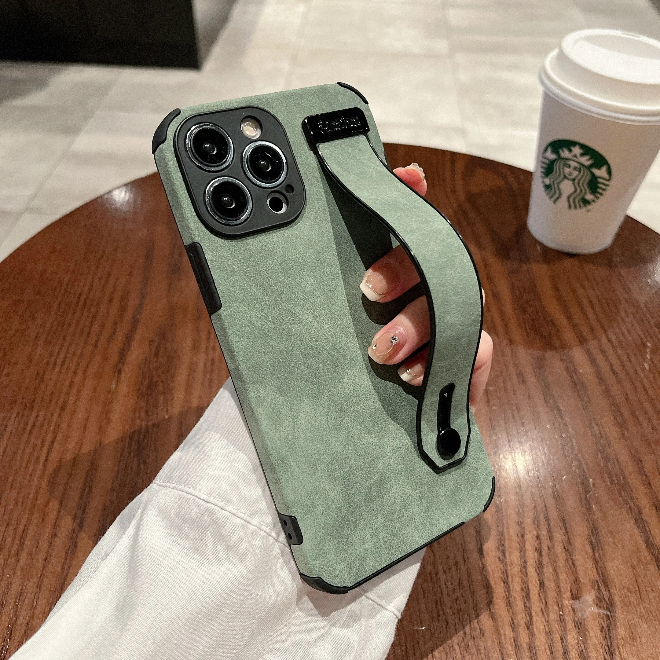 

Замшевый кожаный чехол для телефона с ремешком на запястье для iPhone 14 13 12 11 Pro Plus Max Mini X XS XR 7 8 6 6S, чехол из искусственной овчины и ТПУ YT