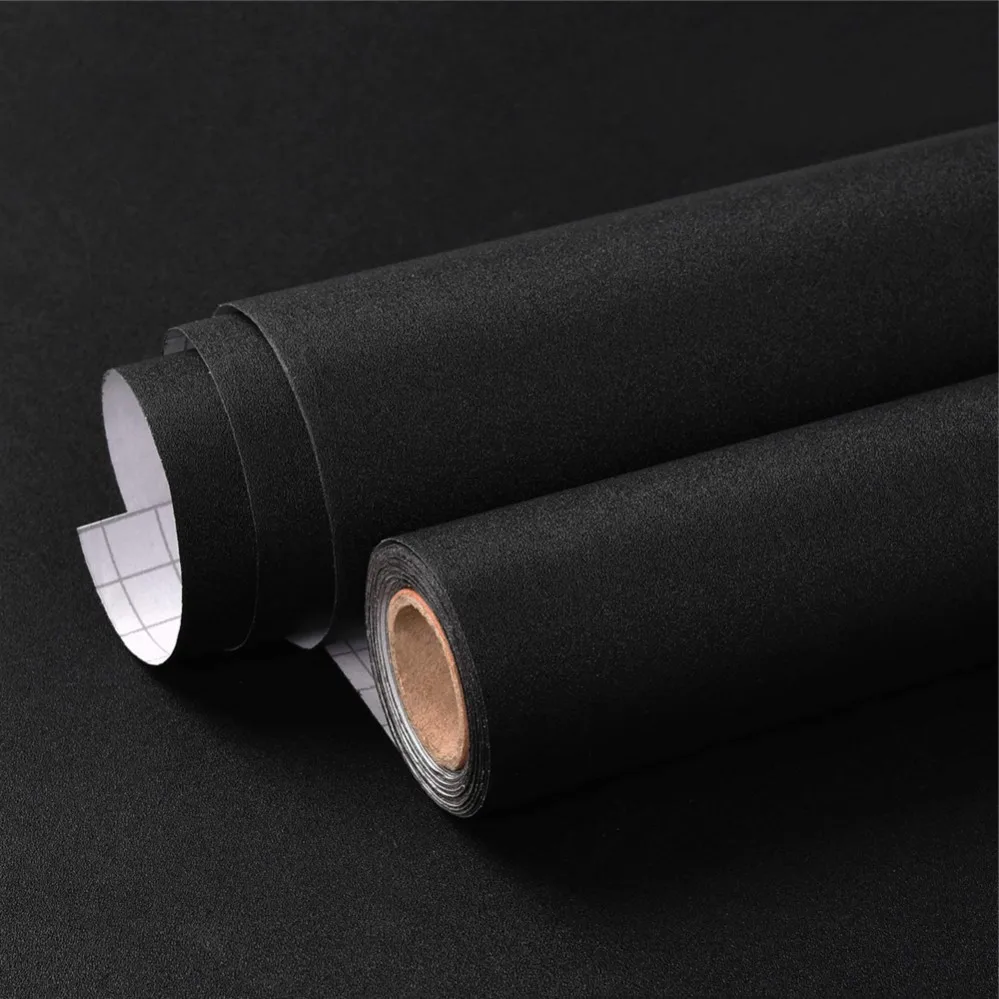 

Виниловые самоклеящиеся обои черные текстурированные