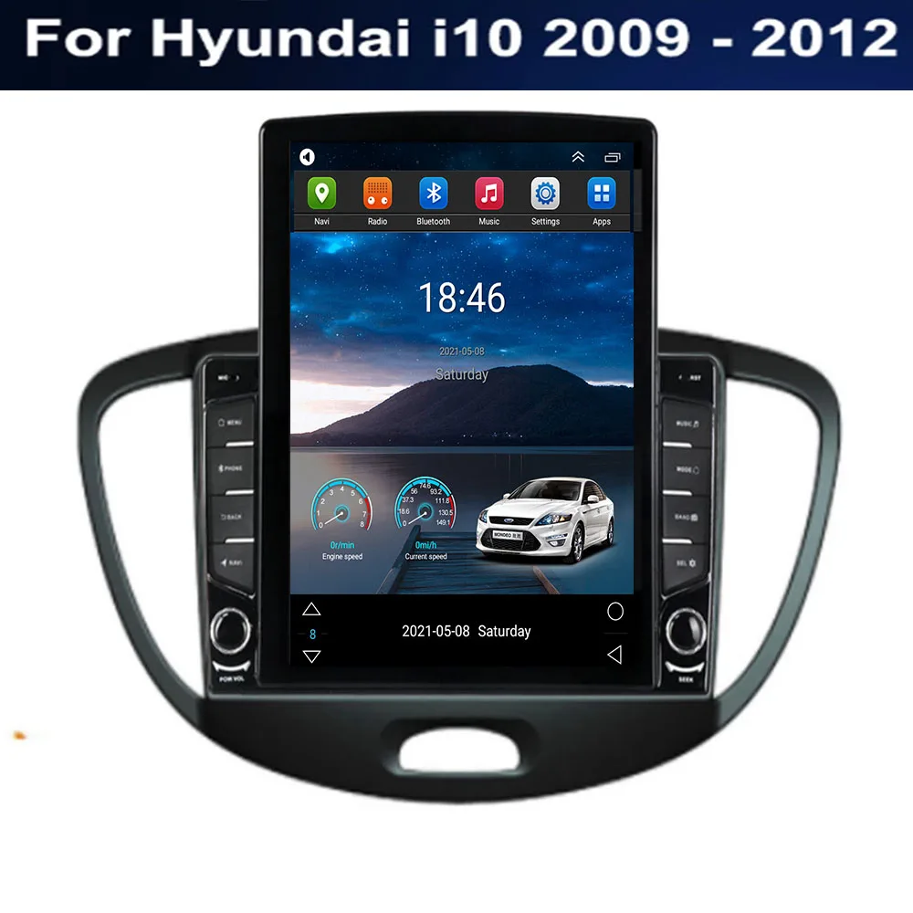 

9.7" Android 12 For Hyundai i10 2009 - 2012 to 2035 Tesla Type Car Radio Multimedia Video Player Navigation GPS RDS no dvd
