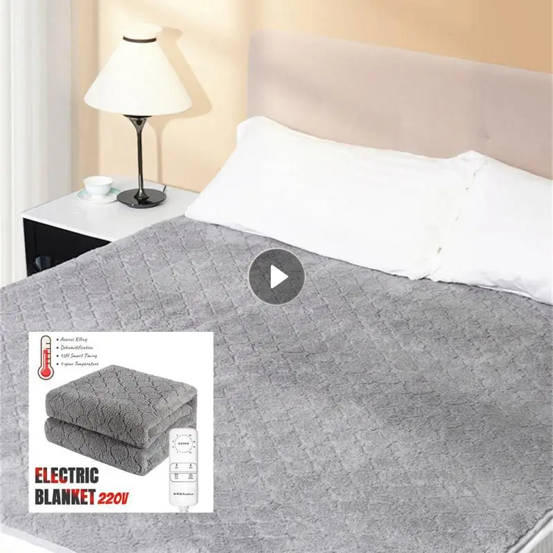 

Электрическое одеяло с подогревом, толстое теплое одеяло, плюшевый коврик, 220 В, индивидуальная температура, зимний обогреватель тела, товар...
