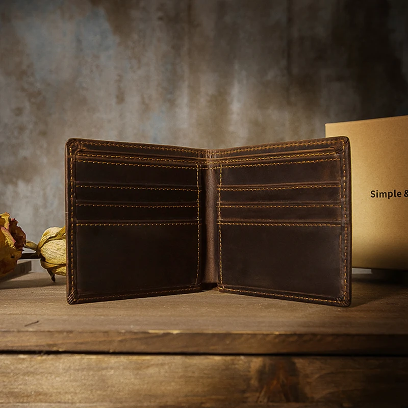 Винтажный Короткий Кошелек Для Ежедневного Использования — Складной Офисный