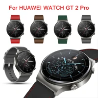 22mm leather strap for huawei watch gt 2 pro smart watch band for samsung gear s3 bracelet amazfit gtr 47mmxiaomi color sport