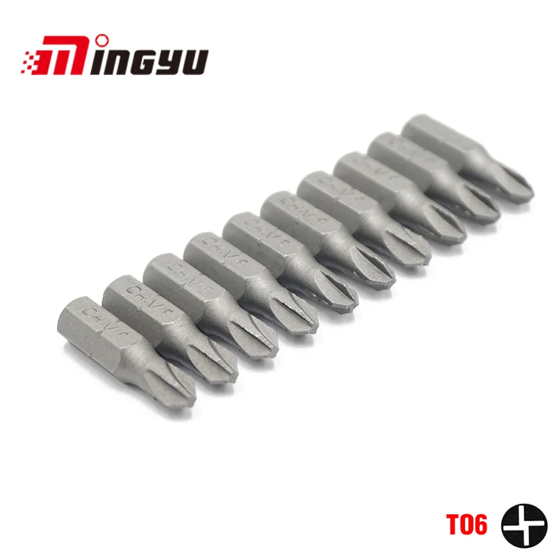 

10 шт. 1/4 "с фокусным расстоянием 25 мм Torq TO6 TO8 TO10 отвертка набор ремонтных инструментов Набор отверток шестигранный хвостовик битов для бытовой ручной инструмент