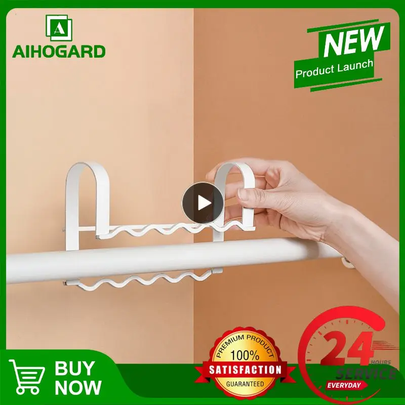 

Clothes Rack Hang Clothes High And Low Wrought Iron Space-saving Storage Bedroom Cabinets Organize Clothes White Green New