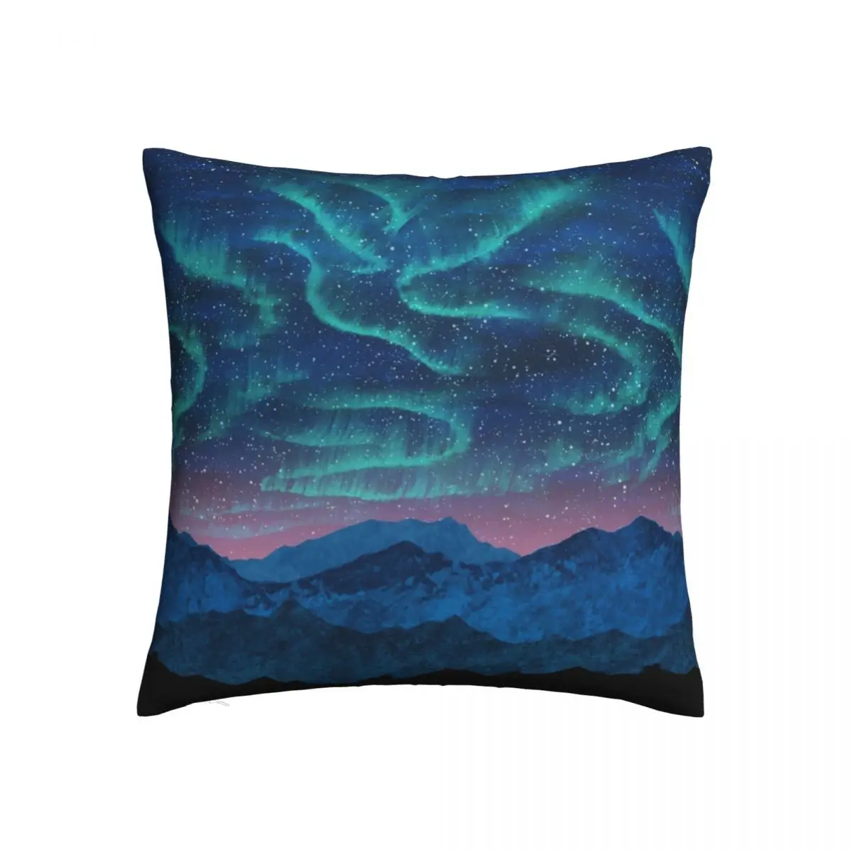 

Borealis Mountains Pillowcase Polyester Cushion Cover Decor star sky galaxy Throw Pillow Case Cover Bedroom Dropshipping 40X40cm