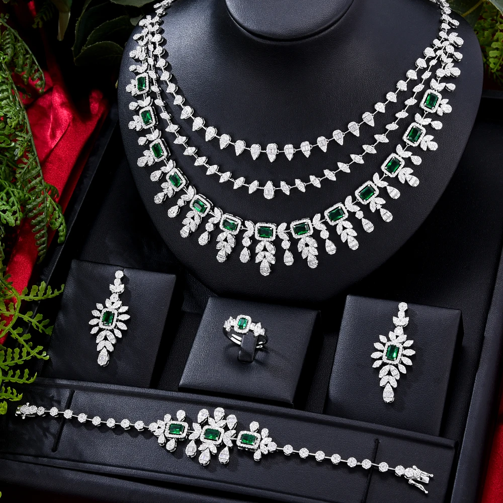 

GODKI Famous Brand Luxury 3 Layers Dubai Jewelry Sets For Women Wedding Party Zircon Wedding Bridal Jewelry Set Gift 2022