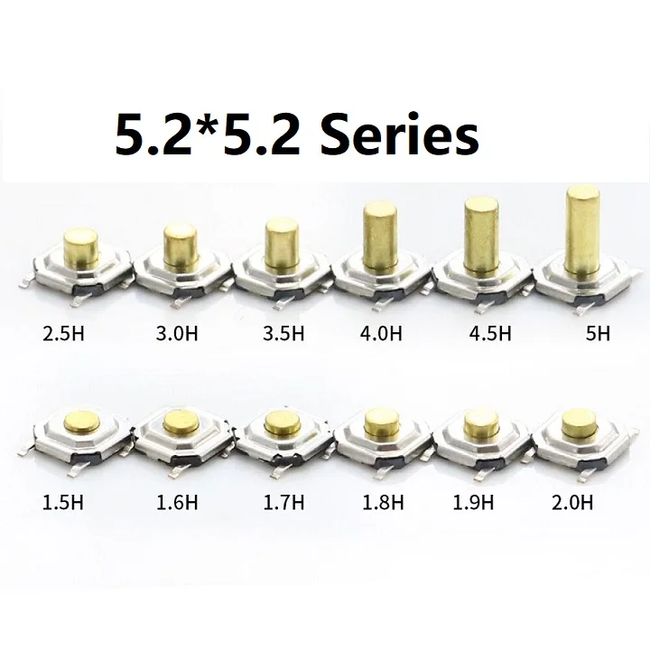 

Металлические тактические мини-переключатели SMT 100 шт.