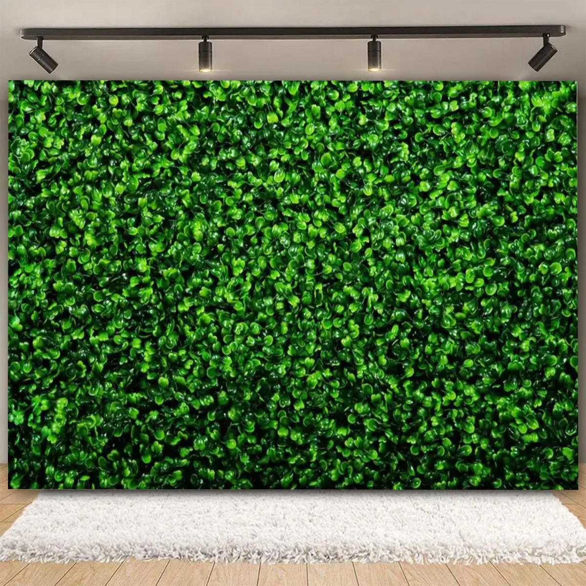 Фон для фотосъемки с зелеными листьями травой джунглей сафари Детский День