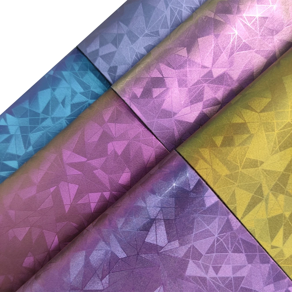 

Iridescent Fabric Faux Leather Sewing Material Sewing Accessories for bag Diy Ombre Leathercraft Arts Crafts Home Garden