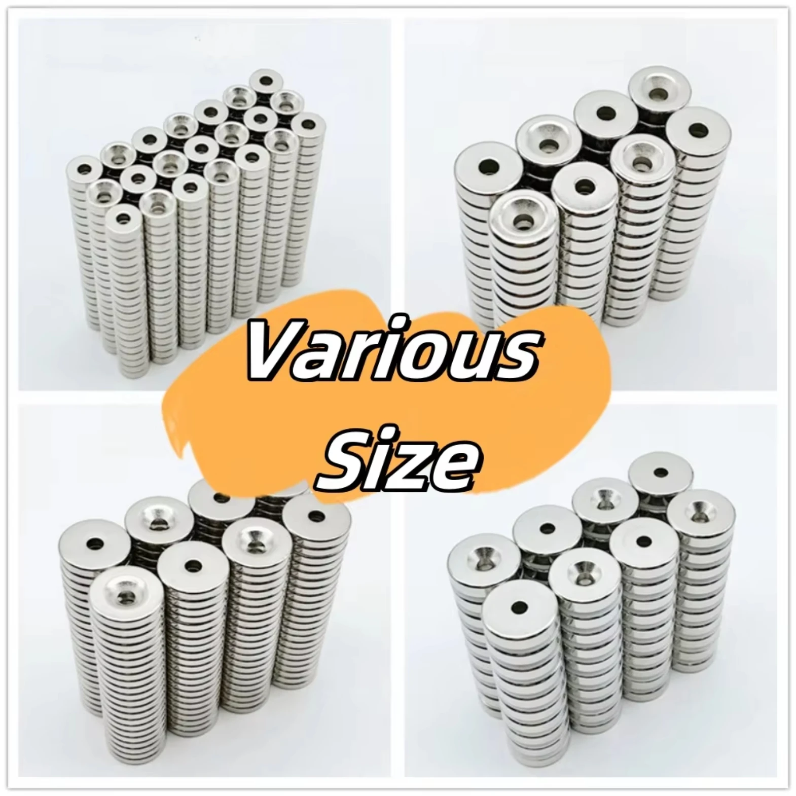 5 шт. N52 неодимовый железный бор круглый сильный магнит с потайной головкой одним