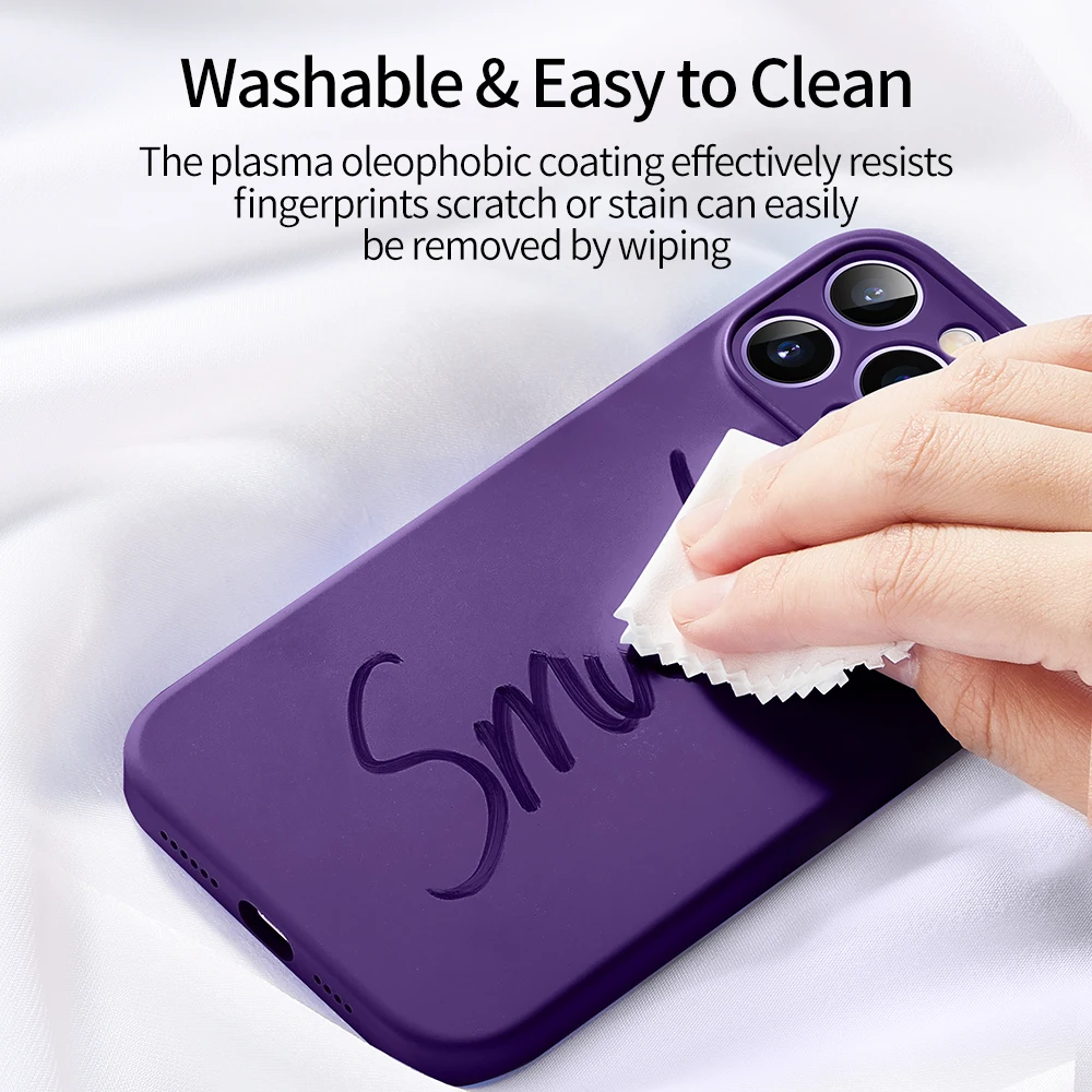 Жидкий силиконовый чехол SmartDevil для iPhone 14 Pro Max темно-фиолетовая задняя крышка Magsafe