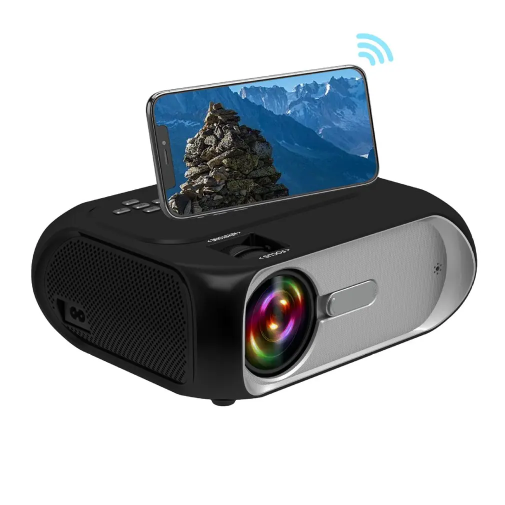 

Projector T7 Mini 1080P portable video home theater HD LED projector, suitable for 1080P 3D 4K multi-plug optional