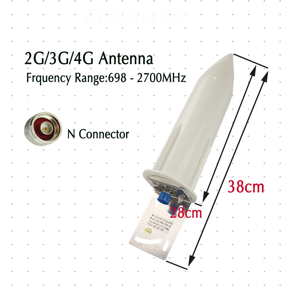Communication antenna 698-2700MHz 12DBi Onmi External barrel antenna with N female for GSM W-CDMA 2g 3g 4g LTE Cellular repeater