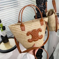 woven vegetable basket bag storage organizer straw girl bucket bag luxury handbag shoulder messenger bags for women bag %d1%81%d1%83%d0%bc%d0%ba%d0%b0