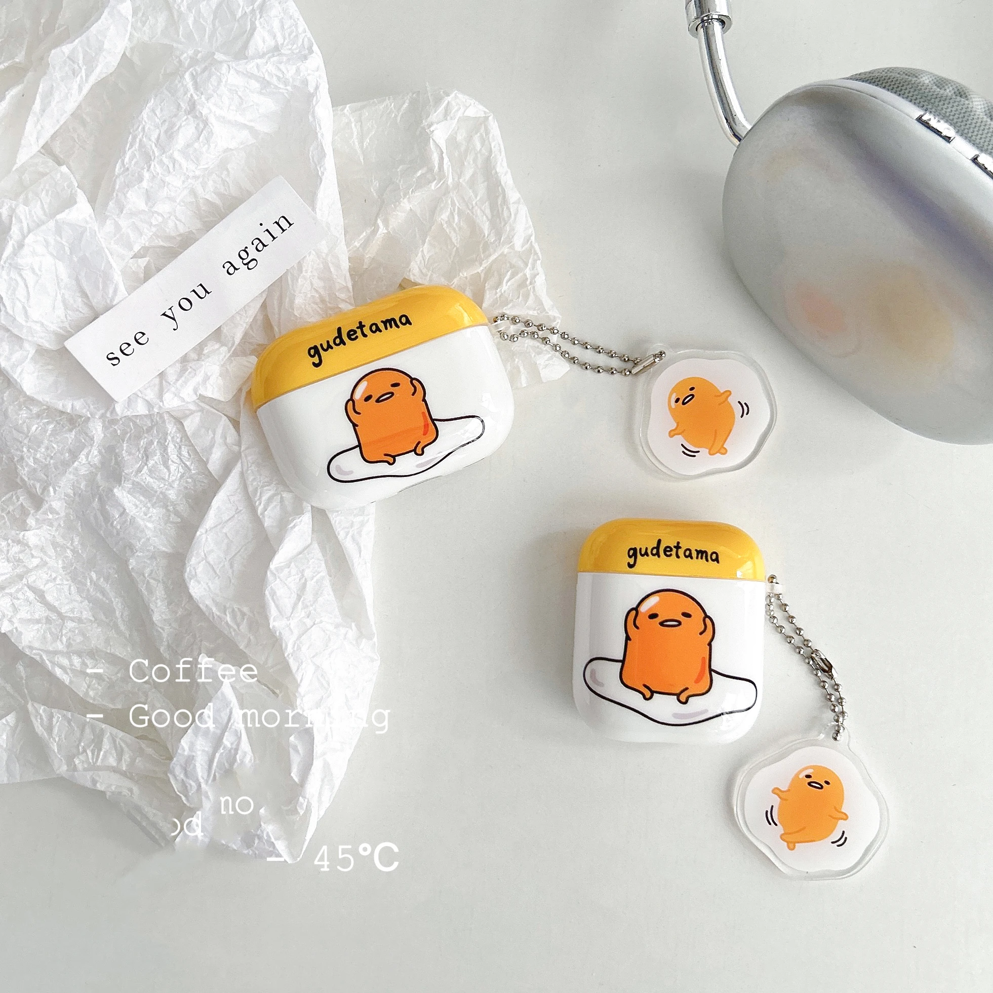Мягкий силиконовый чехол для наушников Sanrio Gudetama
