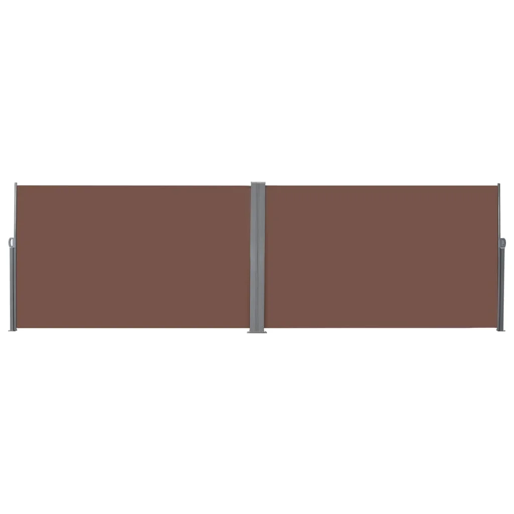 SUNG-LL retractable side awning 180x600 cm Brown | Patio Umbrellas &amp Bases