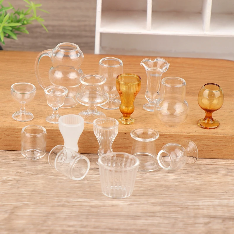 

1:12 Dollhouse Teacup Glass Snack Cup Dessert Cup Model Kitchen Furniture Accessories For Doll House Home Decor Kids Toys DIY