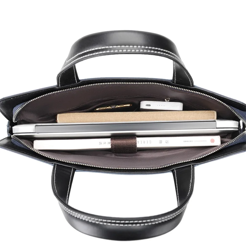 2022 Fashion Men Briefcase High Quality Shoulder Bags Men Business Travel Crossbody Bags Male Waterproof Oxford PU Handbags