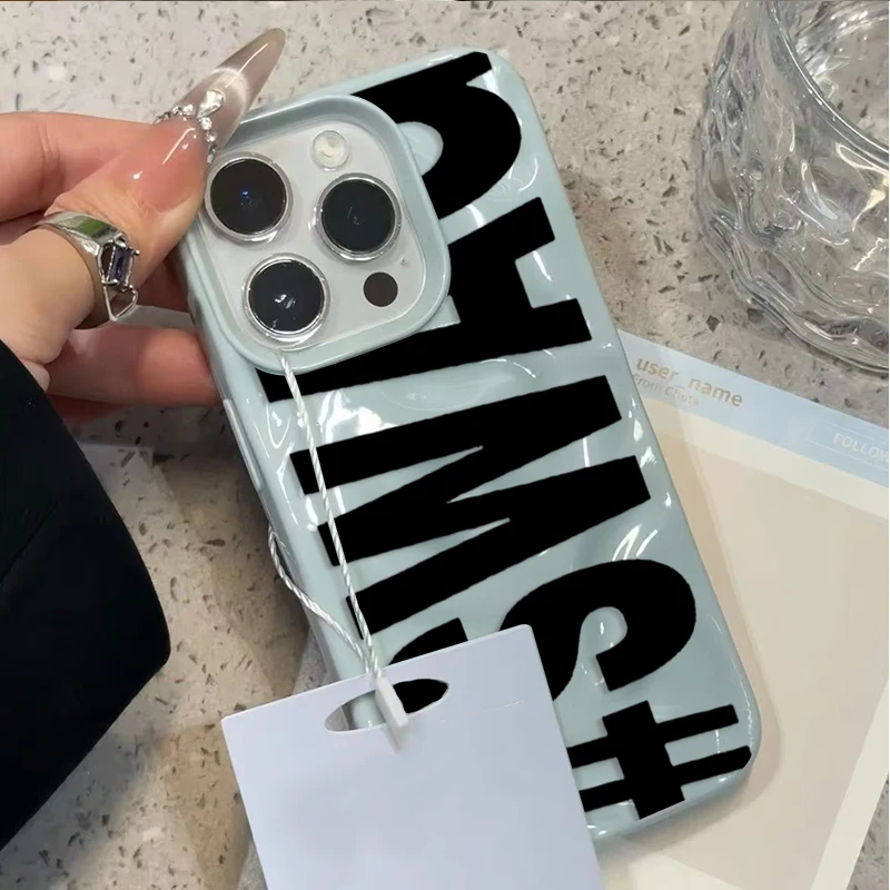 Фото Противоударный чехол SWAG с ярким буквенным принтом для iPhone 17, 16 Plus, 15 Pro, 14, 13, 12, 11 Pro Max, 17 Air, 16E из ТПУ для мужчин и женщин №3
