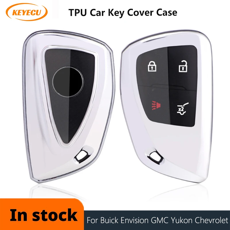 

KEYECU Soft TPU Remote Key Case Cover for GMC Yukon / Yukon XL Denali for Chevrolet Suburban Tahoe for Buick Envision 2021