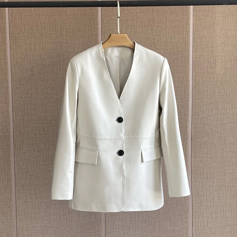 Весенне-осеннее новое кожаное пальто Haining для женщин популярная верхняя одежда