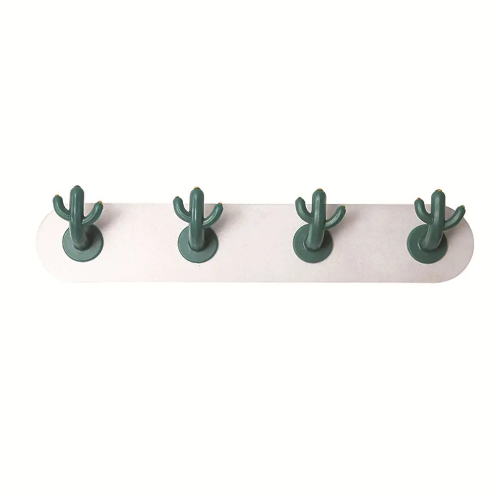 

Bathroom Sticker Mutifuctional Wall Decoration Cactus Key Hook Clothes Hanger Adhesive Hooks